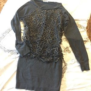 Grey Lace Tunic or Minidress